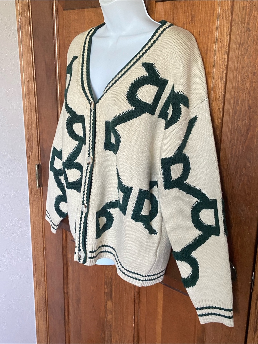iPRETTYGARDEN Women's Chunky Knit Cardigan Sweater Button Size Medium - Picture 4 of 11